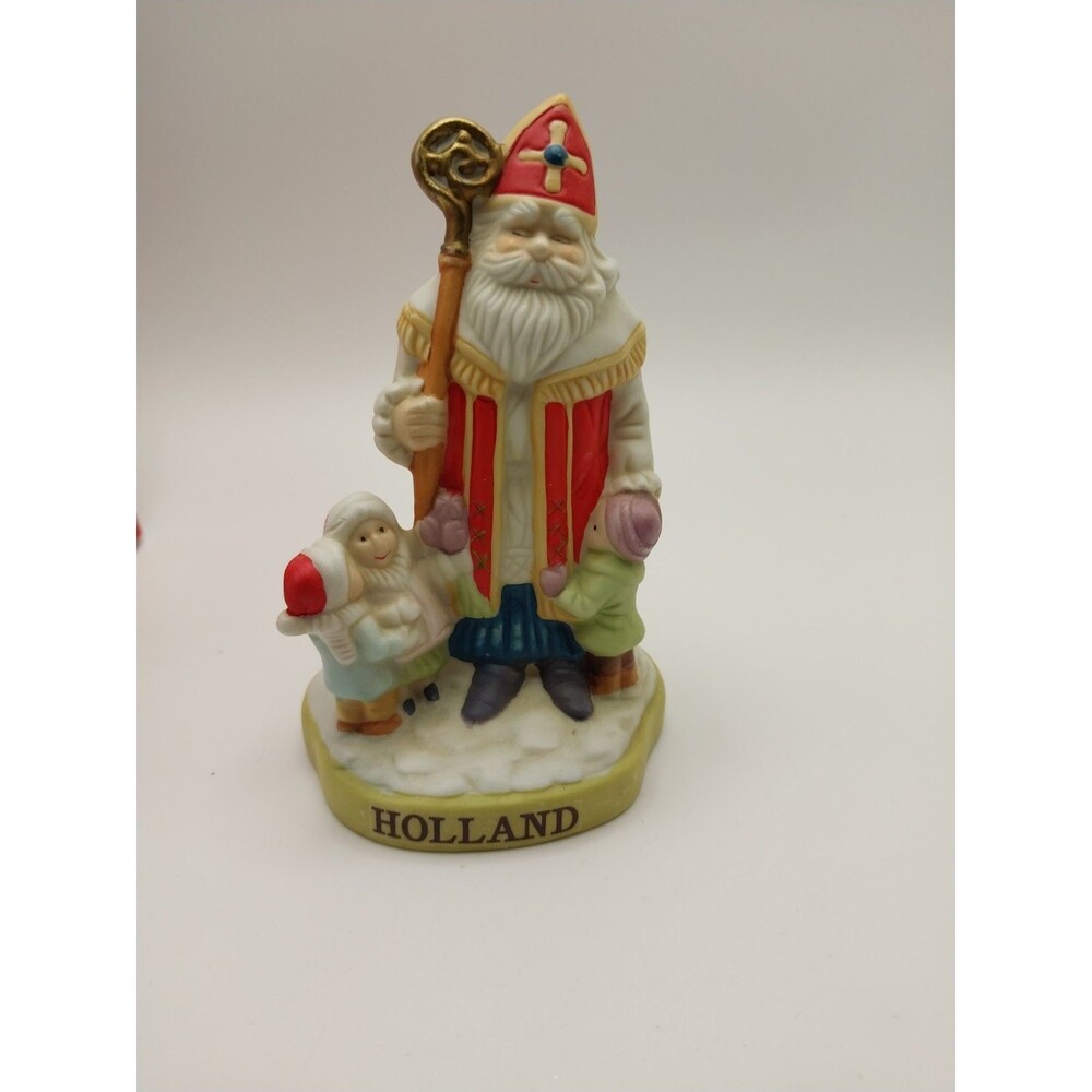 Santa's of the Nations Hand Painted Porcelain Holland Figurine